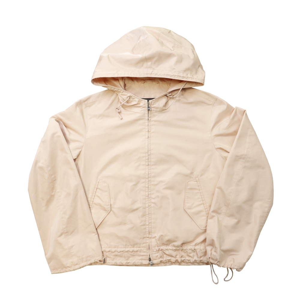 Loro Piana Gareth Light Pink Short Hooded Raincoat Hooded Zip Up Jacket